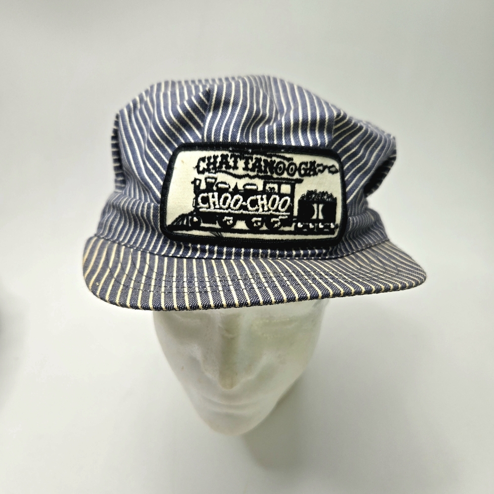 Striped Blue Conductor Hat